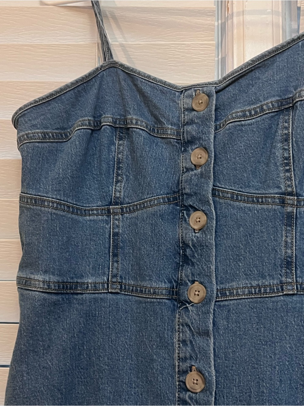 Universal thread Denim Button-Front Dress - Picture 4 of 6